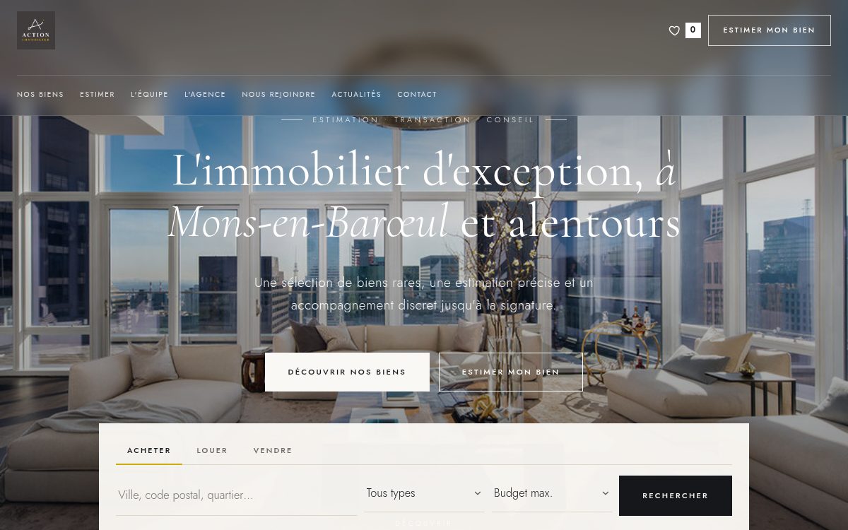 Site d'agence, style Haut de gamme
